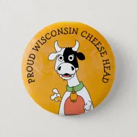 Proud Wisconsin Cheese head Button