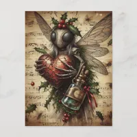 The Yule Insect Vintage AI Art Postcard