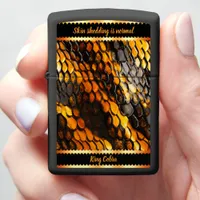 Vibrant, artful snakeskin patterns zippo lighter