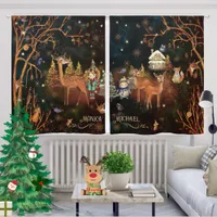 Magic Winter Woodland, Deer & Friends Blackout Curtains