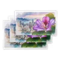 National Flower Bauhinia (Hong Kong) | large  Acrylic Tray