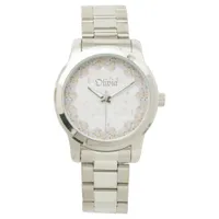 Romantic white roses personalized watch