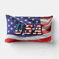 USA - American Flag Throw Pillow