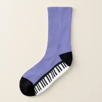 Piano Keyboard Keys Music Themed Sole Lavender Socks