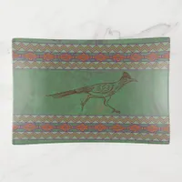 Southwest Roadrunner Sagebrush Green Trinket Tray