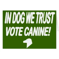 Vote Dog with White Text