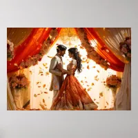A Hindu Indian wedding oil painting Poster