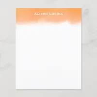 Personalized Stationery Watercolor Wash