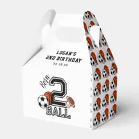 Born 2 Ball Sports Theme Boy’s 2nd Birthday Party Favor Boxes