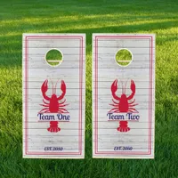 Red Lobster Crawfish Boil Cajun  Cornhole Set