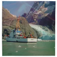 Alaskan Mountain View with Boat Cloth Napkin