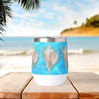 Conch Shell "Beach Life"  Thermal Wine Tumbler