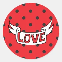 Retro Save the Date Love Classic Round Sticker