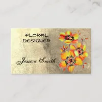 Floral Designer - Bright Beautiful Orange Flowers Appointment Card