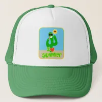 Summer Love Cactus Cartoon Seasonal Motto Trucker Hat