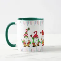Cute Cartoon Christmas Gnomes  Mug