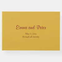 Yellow "Through All Eternity" Minimalist Wedding Guest Book