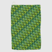 Golf Towel - Chevron on Diagonal in Greens