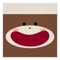 Sock Monkey Smile(Boy)Glossy Poster