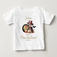 Wonderland Gothic Skeleton Halloween Baby Bday Baby T-Shirt