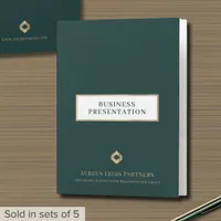 Luxury Presentation Folder with Gold Logo