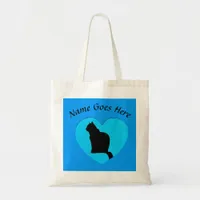 Bag - Black Cat in Heart Frame