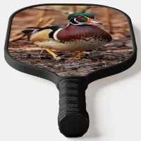 Stunning Wood Duck in the Woods Pickleball Paddle