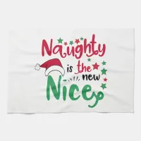 naughty is the new nice kitchen towel