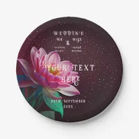 Floral Lotus Wedding Suite | Starry Night Romance Paper Plates