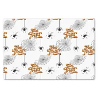 Trick or Treat Typography w/Spiders Pattern ID680 Tissue Paper