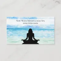 *~* Yoga Ocean Sunset Mindfulness Meditation Spa Business Card