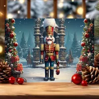 Classic Nutcracker Soldier Christmas Holiday Card