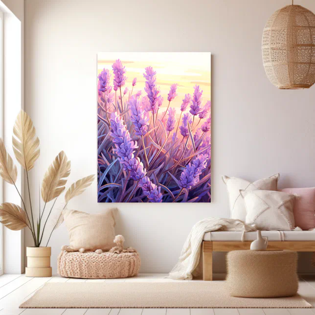 Lavender Field Sunshine  Canvas Print