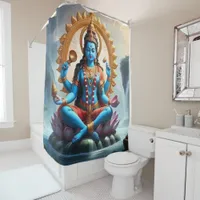 Divine Presence: Ganesh Shower Curtain Design