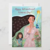 International Women's Day with a little girl Card