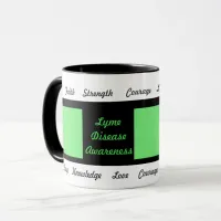 Lyme Disease Awareness Ribbon Encouragement Mug