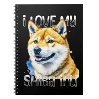 I Love My Shiba Inu | Dog Owner  Notebook