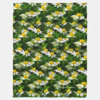 In A Dreamy Field of Chamomile Fleece Blanket