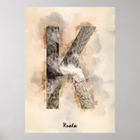 K is For Koala Poster