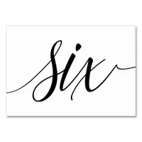 Wedding Table Numbers - Luxe Typography (Black) 6