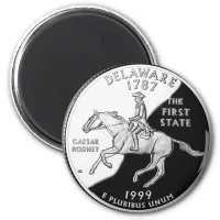 Faux Delaware State Quarter Magnet