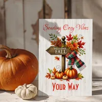 Sending Cozy Vibes Your Way – Fall Postcard