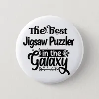 Best Jigsaw Puzzler jigsaws fan puzzle gift Button