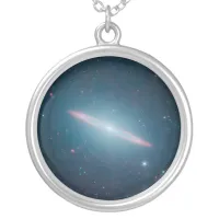 Sombrero Galaxy Silver Plated Necklace