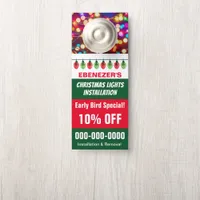 3.5" x 8.5" Christmas Lights Installation Door Hanger