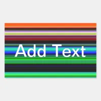 Thin Colorful Stripes - 1 Rectangular Sticker