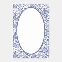 Hampton's Blue White Paisley Patterned Post-it Notes