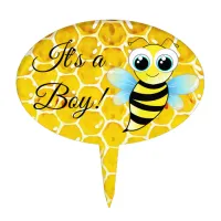 Its a Boy Honeycomb Bumble bee Cupcake Topper