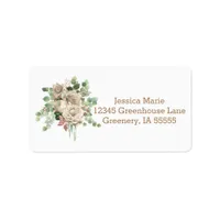 Roses Botanical Return Address Label