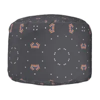 Stars And Unique Spaceship Pattern Pouf